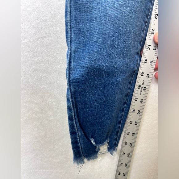 KanCan Distressed Skinny Ankle Jeans Womens 28 Blue Denim Stretch Frayed 2157 - Picture 6 of 8